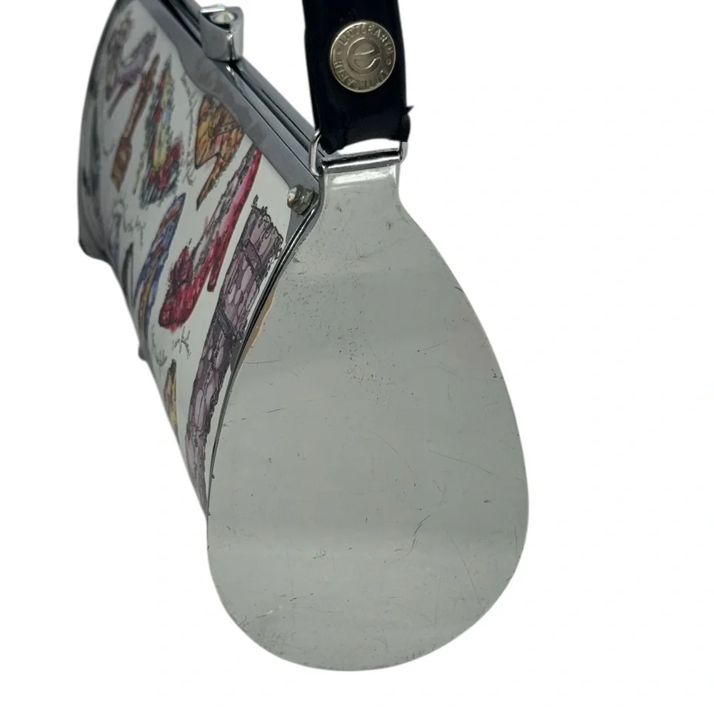 2008 LITTLE EARTH LittleEarth High Heel Shoes Clutch Metal Cylinder Purse 12.5